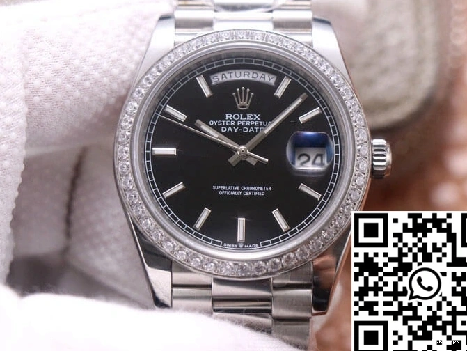 M228349RBR-0002 Dial Rolex Black EW Factory Day-Date 0429